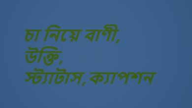 চা নিয়ে বাণী, উক্তি, স্ট্যাটাস,ক্যাপশন ও কবিতা
