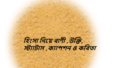 হিংসা নিয়ে বাণী ,উক্তি, স্ট্যাটাস ,ক্যাপশন ও কবিতা